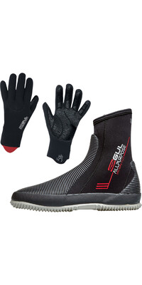 2024 Gul 5mm All Purpose Zipped Neoprene Boots & 5mm Power Gloves Bundle BO1276-B8 - Black